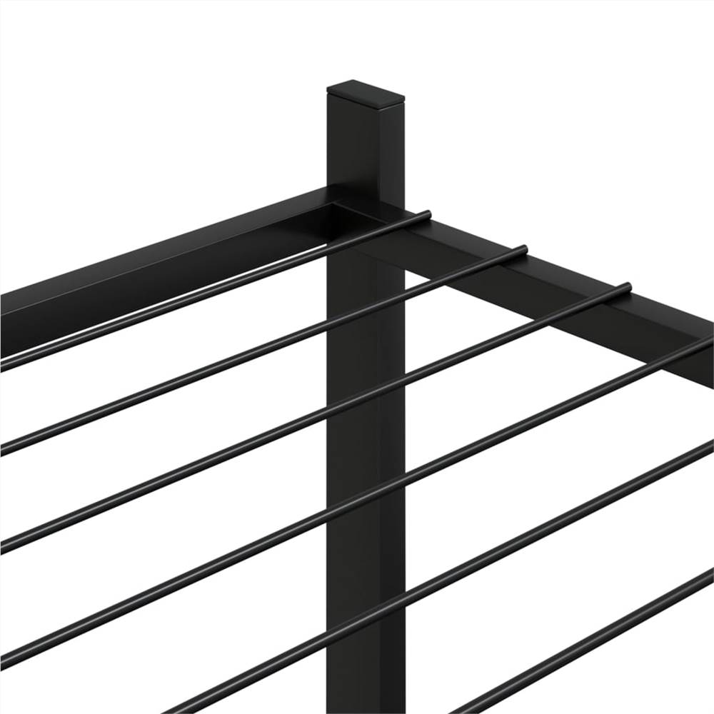 Flower Stand with Wheels 83x25x83.5 cm Black Iron Flower Stand With Wheels 83x25x83.5 Cm Black Iron -Room Flower Stand with Wheels 83x25x83 5 cm Black Iron 516740 4