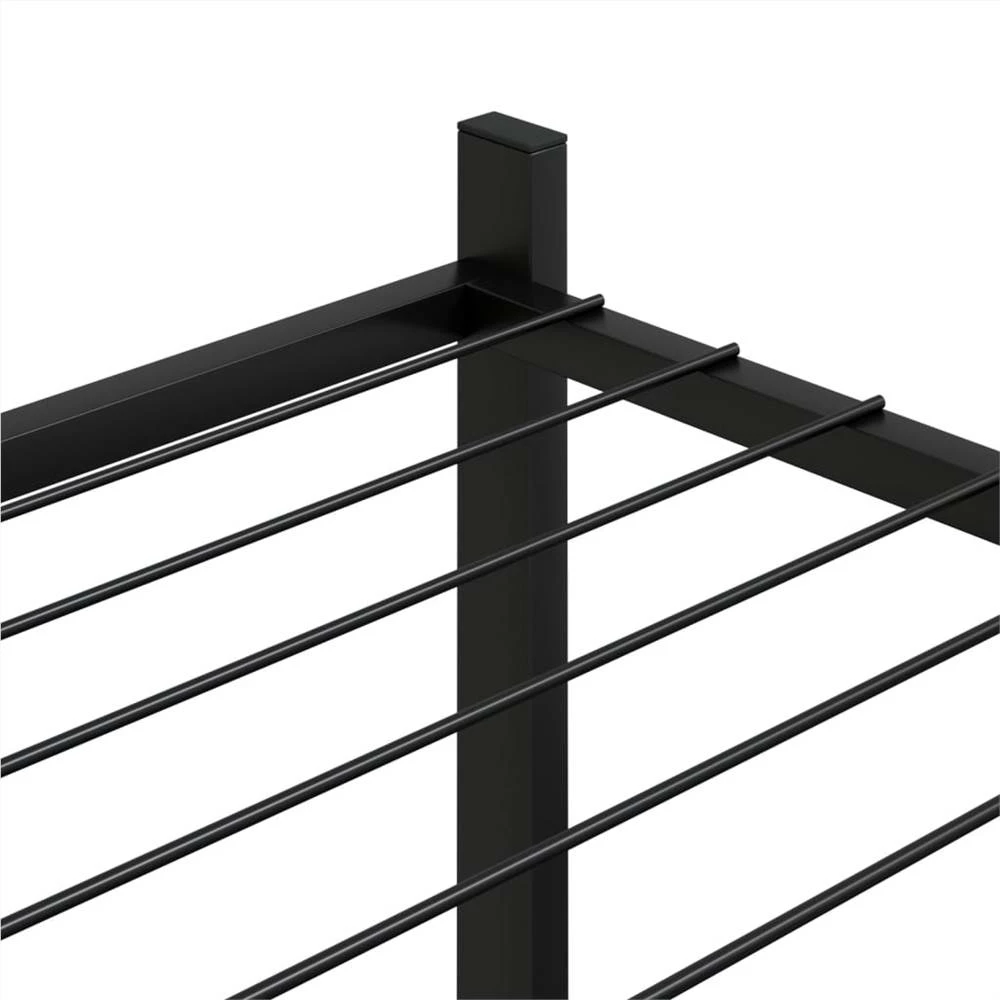 Flower Stand With Wheels 83x25x83.5 Cm Black Iron - Image 5