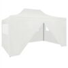 Foldable Party Tent With 4 Sidewalls 3x4.5 M White -Room Foldable Party Tent with 4 Sidewalls 3x4 5 m White 496211 0
