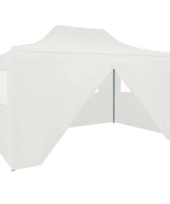 Foldable Party Tent With 4 Sidewalls 3x4.5 M White
