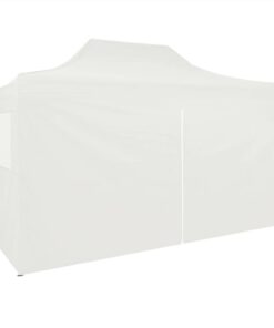 Foldable Party Tent With 4 Sidewalls 3x4.5 M White -Room Foldable Party Tent with 4 Sidewalls 3x4 5 m White 496211 3