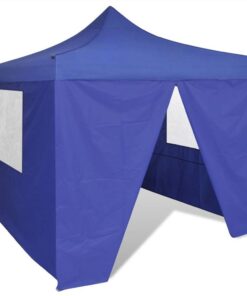 Foldable Tent 3x3 M With 4 Walls Blue