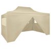 Foldable Tent Pop-Up With 4 Side Walls 3x4.5 M Cream White 1 Foldable Tent Pop-Up With 4 Side Walls 3x4.5 M Cream White -Room Foldable Tent Pop Up with 4 Side Walls 3x4 5 m Cream White 486057 0