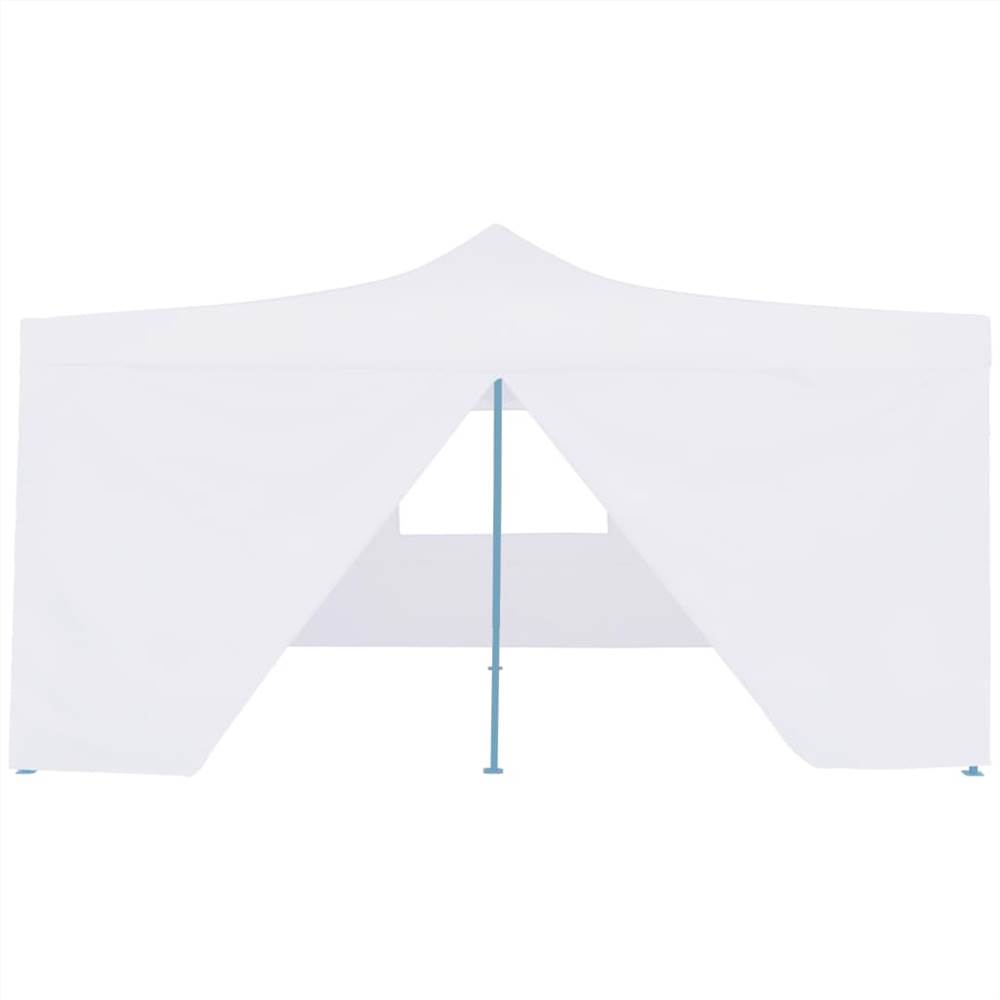 Folding Gazebo with 4 Sidewalls 5x5 m White Folding Gazebo With 4 Sidewalls 5x5 M White -Room Folding Gazebo with 4 Sidewalls 5x5 m White 438761 2