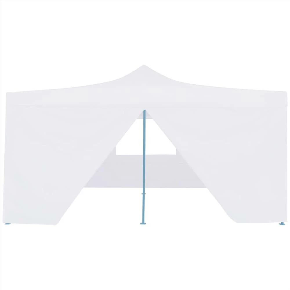 Folding Gazebo With 4 Sidewalls 5x5 M White - Image 3