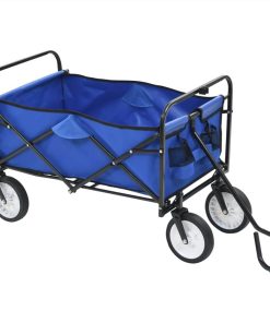 Folding Hand Trolley Steel Blue -Room Folding Hand Trolley Steel Blue 448273 1