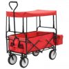 Folding Hand Trolley With Canopy Steel Red 1 Folding Hand Trolley With Canopy Steel Red -Room Folding Hand Trolley with Canopy Steel Red 466867 0