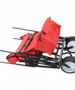 Folding Hand Trolley With Canopy Steel Red 5 Folding Hand Trolley With Canopy Steel Red -Room Folding Hand Trolley with Canopy Steel Red 466867 3