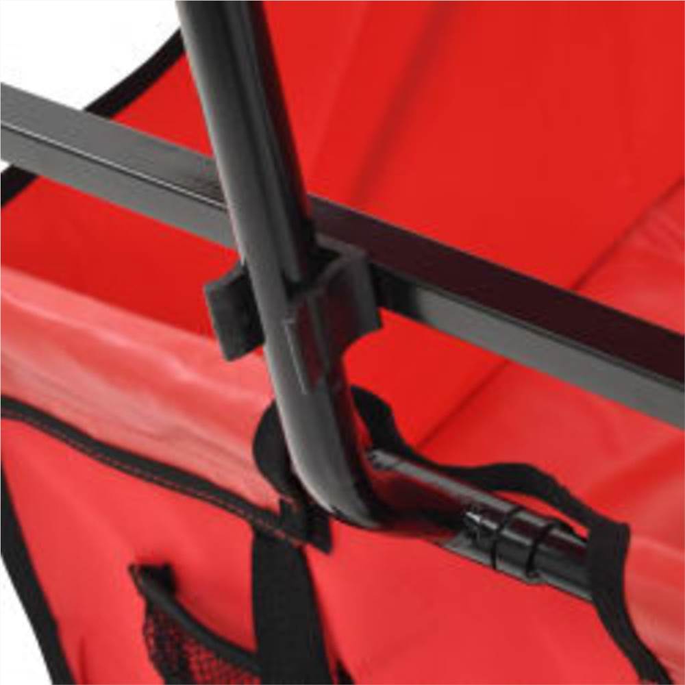 Folding Hand Trolley with Canopy Steel Red Folding Hand Trolley With Canopy Steel Red -Room Folding Hand Trolley with Canopy Steel Red 466867 5