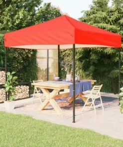 Folding Party Tent Red 3x3 M