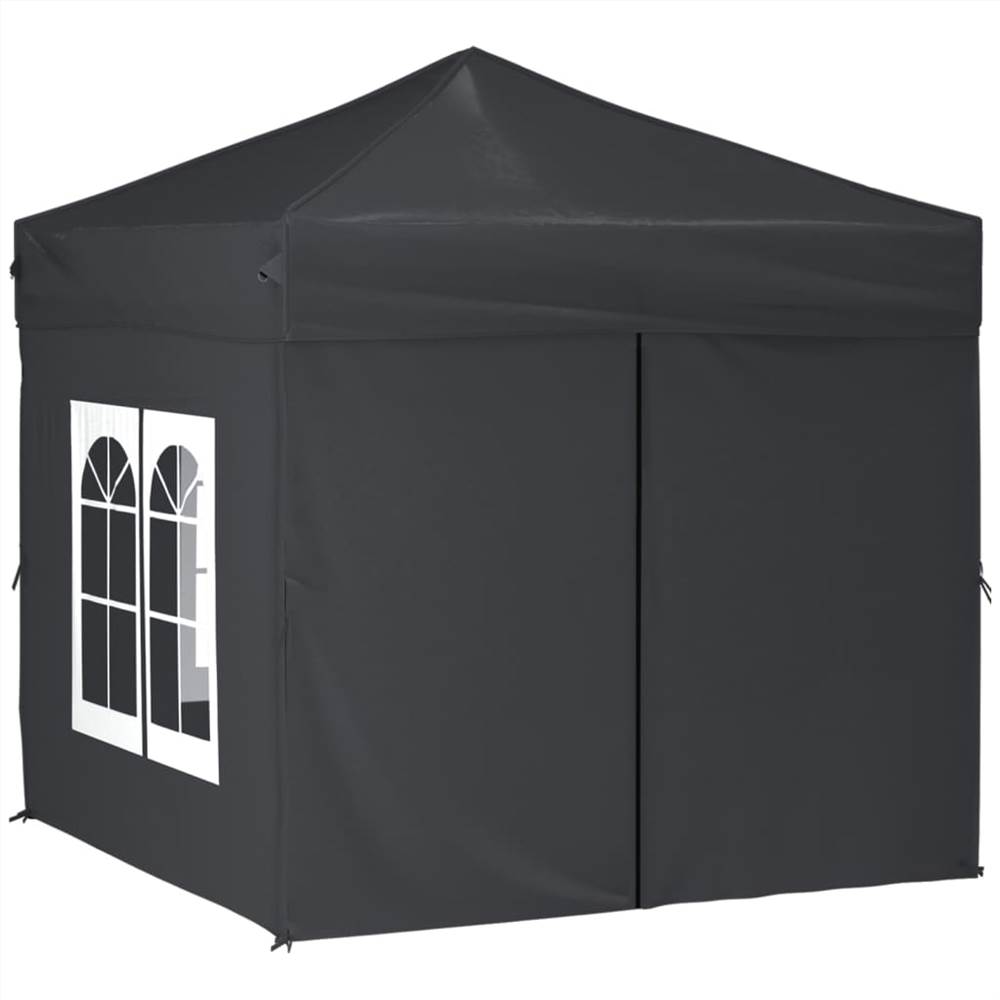 Folding Party Tent with Sidewalls Anthracite 2x2 m Folding Party Tent With Sidewalls Anthracite 2x2 M -Room Folding Party Tent with Sidewalls Anthracite 2x2 m 515498 2
