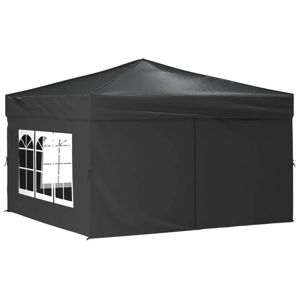 Folding Party Tent With Sidewalls Anthracite 3x3 M - Image 2