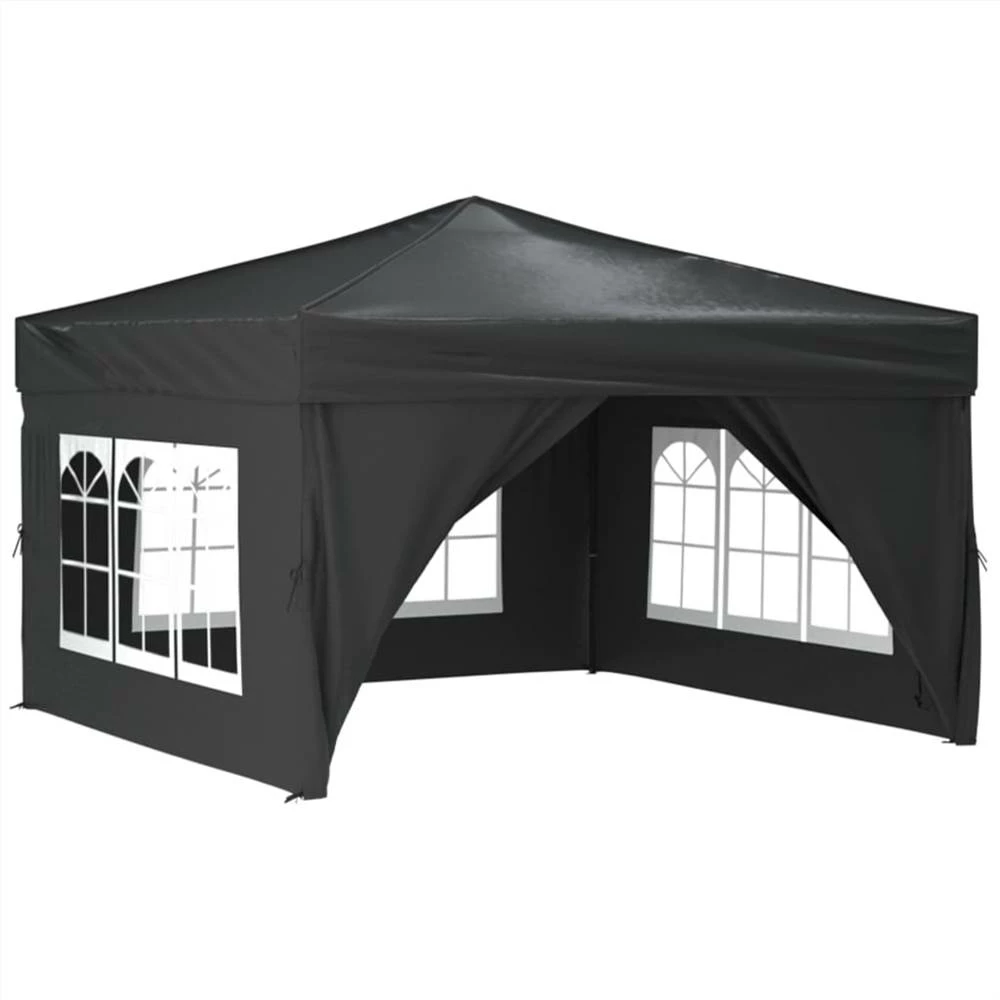 Folding Party Tent With Sidewalls Anthracite 3x3 M - Image 3
