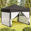 Folding Party Tent With Sidewalls Anthracite 3x3 M