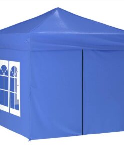 Folding Party Tent With Sidewalls Blue 2x2 M -Room Folding Party Tent with Sidewalls Blue 2x2 m 515459 2