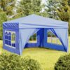 Folding Party Tent With Sidewalls Blue 3x3 M -Room Folding Party Tent with Sidewalls Blue 3x3 m 515493 0