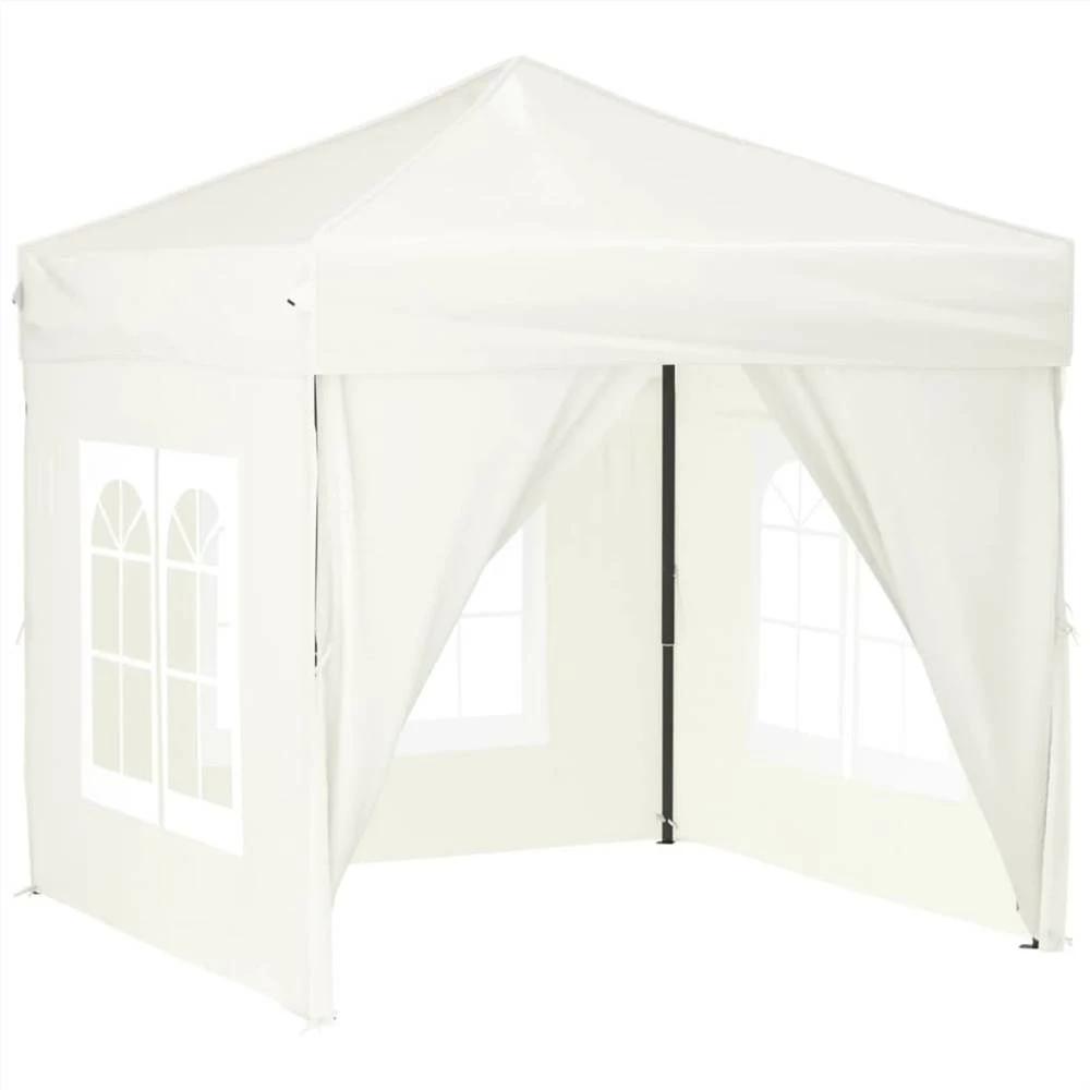 Folding Party Tent With Sidewalls Cream 2x2 M - Image 2