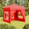 Folding Party Tent With Sidewalls Red 2x2 M 2 Folding Party Tent With Sidewalls Red 2x2 M -Room Folding Party Tent with Sidewalls Red 2x2 m 515497 0