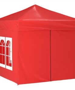 Folding Party Tent With Sidewalls Red 2x2 M 4 Folding Party Tent With Sidewalls Red 2x2 M -Room Folding Party Tent with Sidewalls Red 2x2 m 515497 2