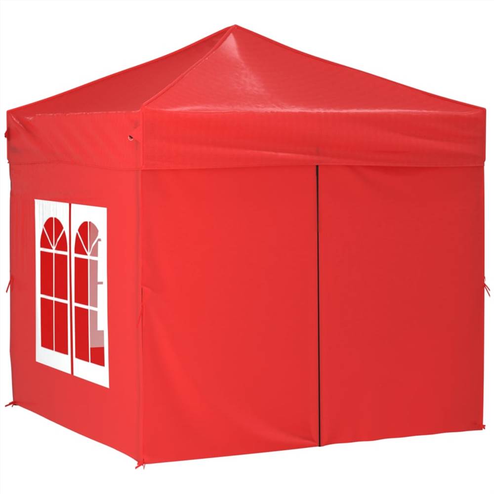 Folding Party Tent with Sidewalls Red 2x2 m Folding Party Tent With Sidewalls Red 2x2 M -Room Folding Party Tent with Sidewalls Red 2x2 m 515497 2