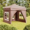 Folding Party Tent With Sidewalls Taupe 2x2 M -Room Folding Party Tent with Sidewalls Taupe 2x2 m 515467 0