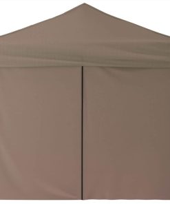 Folding Party Tent With Sidewalls Taupe 2x2 M -Room Folding Party Tent with Sidewalls Taupe 2x2 m 515467 3