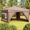 Folding Party Tent With Sidewalls Taupe 3x3 M 1 Folding Party Tent With Sidewalls Taupe 3x3 M -Room Folding Party Tent with Sidewalls Taupe 3x3 m 515495 0