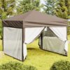 Folding Party Tent With Sidewalls Taupe 3x3 M 1 Folding Party Tent With Sidewalls Taupe 3x3 M -Room Folding Party Tent with Sidewalls Taupe 3x3 m 516379 0