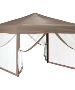 Folding Party Tent With Sidewalls Taupe 3x3 M -Room Folding Party Tent with Sidewalls Taupe 3x3 m 516379 2