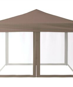 Folding Party Tent With Sidewalls Taupe 3x3 M -Room Folding Party Tent with Sidewalls Taupe 3x3 m 516379 3