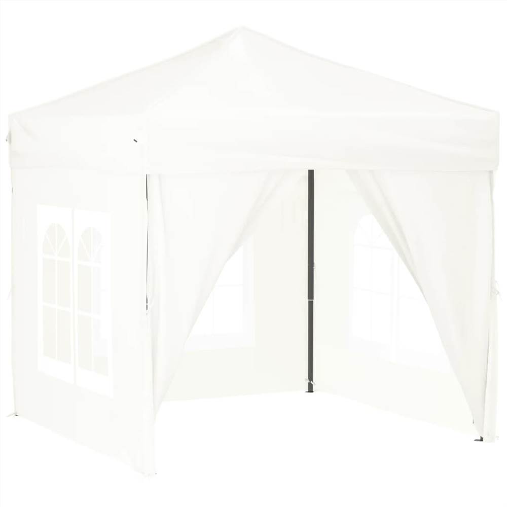 Folding Party Tent with Sidewalls White 2x2 m Folding Party Tent With Sidewalls White 2x2 M -Room Folding Party Tent with Sidewalls White 2x2 m 515496 1
