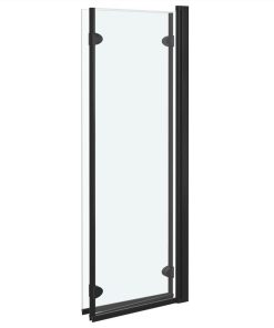 Folding Shower Enclosure 3 Panels ESG 130x138 Cm Black -Room Folding Shower Enclosure 3 Panels ESG 130x138 cm Black 443693 3