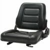 Forklift & Tractor Seat With Adjustable Backrest Black