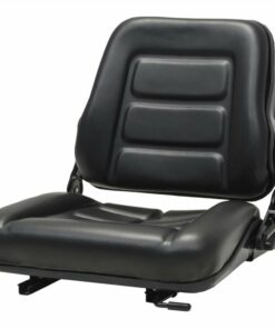 Forklift & Tractor Seat With Adjustable Backrest Black