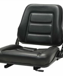 Forklift & Tractor Seat With Adjustable Backrest Black