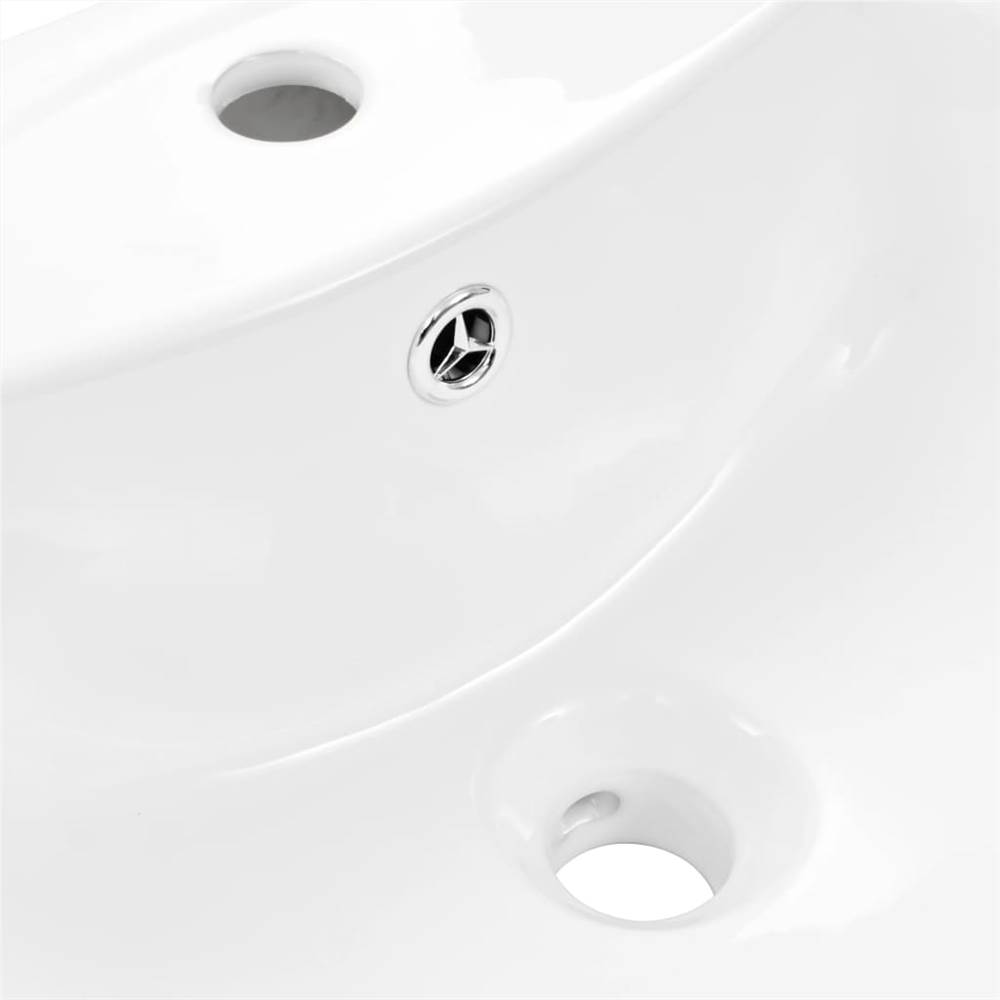 Freestanding Basin with Pedestal Ceramic White 520x440x190 mm Freestanding Basin With Pedestal Ceramic White 520x440x190 Mm -Room Freestanding Basin with Pedestal Ceramic White 520x440x190 mm 444443 4