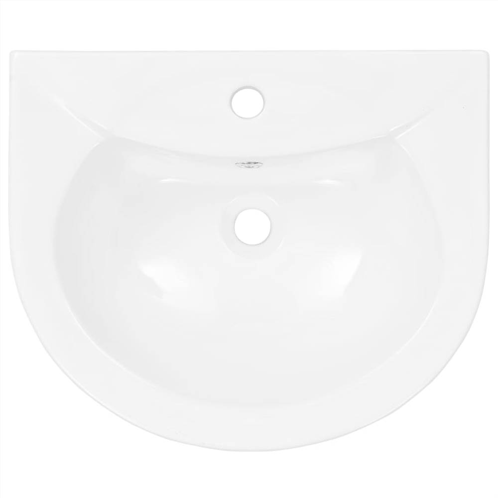 Freestanding Basin with Pedestal Ceramic White 520x440x190 mm Freestanding Basin With Pedestal Ceramic White 520x440x190 Mm -Room Freestanding Basin with Pedestal Ceramic White 520x440x190 mm 444443 5