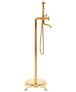 Freestanding Bathtub Faucet Stainless Steel 99.5 Cm Gold -Room Freestanding Bathtub Faucet Stainless Steel 99 5 cm Gold 446039 2