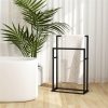 Freestanding Towel Rack Black 48x24x78.5 Cm Steel 2 Freestanding Towel Rack Black 48x24x78.5 Cm Steel -Room Freestanding Towel Rack Black 48x24x78 5 cm Steel 483118 0