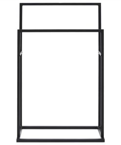Freestanding Towel Rack Black 48x24x78.5 Cm Steel -Room Freestanding Towel Rack Black 48x24x78 5 cm Steel 483118 2