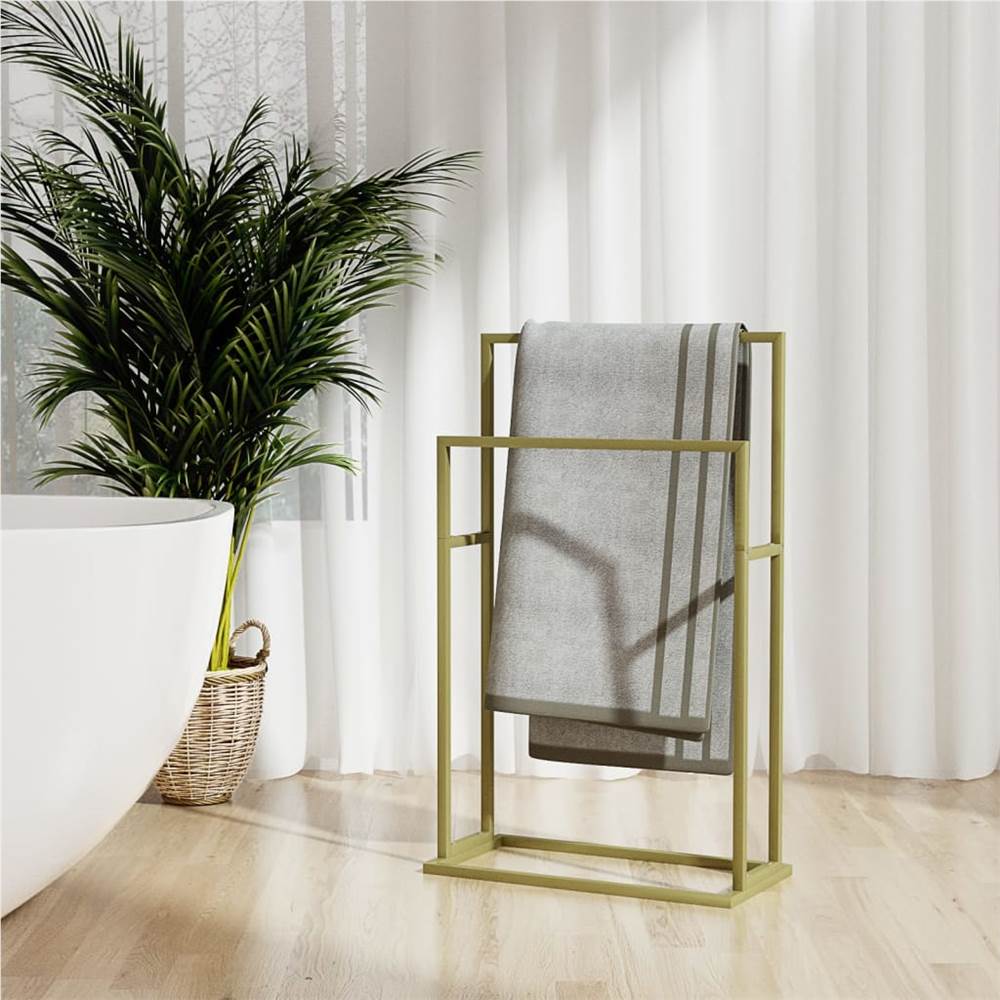 Freestanding Towel Rack Gold 48x24x78.5 cm Iron Freestanding Towel Rack Gold 48x24x78.5 Cm Iron -Room Freestanding Towel Rack Gold 48x24x78 5 cm Iron 512964 0