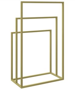 Freestanding Towel Rack Gold 48x24x79 Cm Iron -Room Freestanding Towel Rack Gold 48x24x79 cm Iron 513004 4