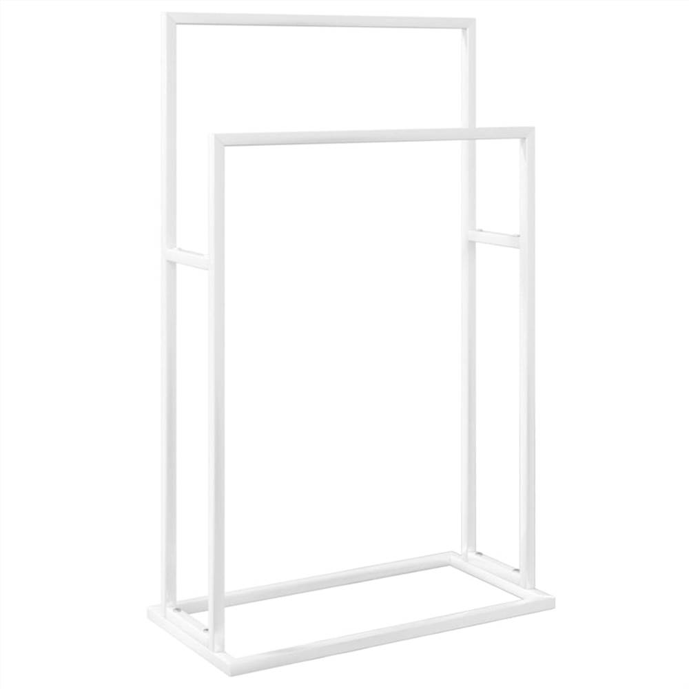 Freestanding Towel Rack White 48x24x78.5 cm Iron Freestanding Towel Rack White 48x24x78.5 Cm Iron -Room Freestanding Towel Rack White 48x24x78 5 cm Iron 512460 1
