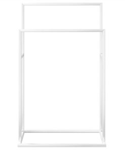 Freestanding Towel Rack White 48x24x78.5 Cm Iron 4 Freestanding Towel Rack White 48x24x78.5 Cm Iron -Room Freestanding Towel Rack White 48x24x78 5 cm Iron 512460 2