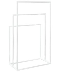 Freestanding Towel Rack White 48x24x79 Cm Iron -Room Freestanding Towel Rack White 48x24x79 cm Iron 512933 4