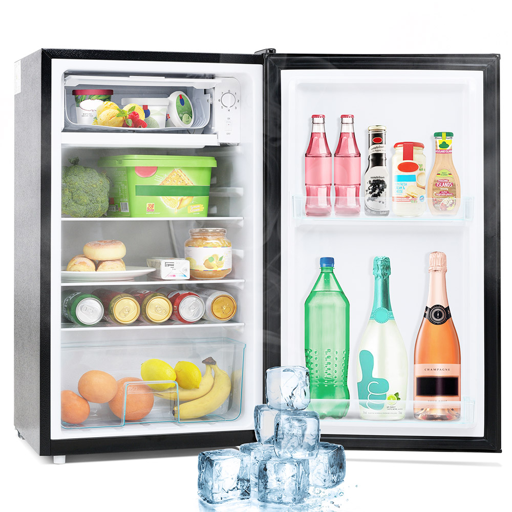 Fridge-freezer 88L Total Volume, 8L Freezer Volume, 80L Refrigerate Volume 106 kWh/annum, -18 -10 Celsius, LED Light Merax Fridge-freezer 88L Total Volume, 8L Freezer Volume, 80L Refrigerate Volume 106 KWh/annum, -18 -10 Celsius, LED Light -Room Fridge freezer 88L Total Volume 8L Freezer Volume 501460 1