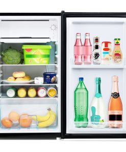 Merax Fridge-freezer 88L Total Volume, 8L Freezer Volume, 80L Refrigerate Volume 106 KWh/annum, -18 -10 Celsius, LED Light