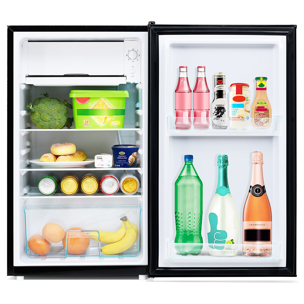 Fridge-freezer 88L Total Volume, 8L Freezer Volume, 80L Refrigerate Volume 106 kWh/annum, -18 -10 Celsius, LED Light Merax Fridge-freezer 88L Total Volume, 8L Freezer Volume, 80L Refrigerate Volume 106 KWh/annum, -18 -10 Celsius, LED Light -Room Fridge freezer 88L Total Volume 8L Freezer Volume 501460 2