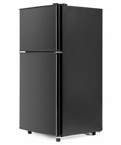 Merax Fridge-freezer Double-door, 60L Total Volume, 22L Freezer Volume, 38L Refrigerate Volume 172 KWh/annum, -27 -13 Celsius