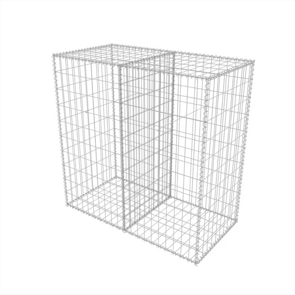 Gabion Basket Galvanised Steel 100x50x100 cm Gabion Basket Galvanised Steel 100x50x100 Cm -Room Gabion Basket Galvanised Steel 100x50x100 cm 442243 1